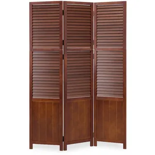 Homestyle4u Paravent 120/170 cm Braun , Holz , 120x170x2 cm , Wohnzimmer, Raumteiler, Paravents