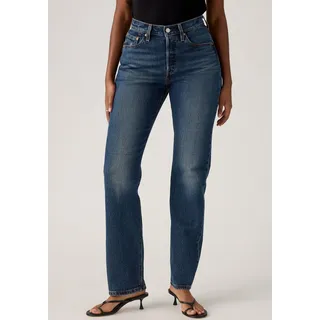 Levi's Stretch-Jeans LEVI'S "LV Jeans 501 CURVE BLACKS", Damen, Gr. 31, Länge 32, cold summer, Denim/Jeans, Obermaterial: 99% Baumwolle, 1% Elasthan, bequem lang, Jeans Stretch-Jeans, mit gerader Beinform