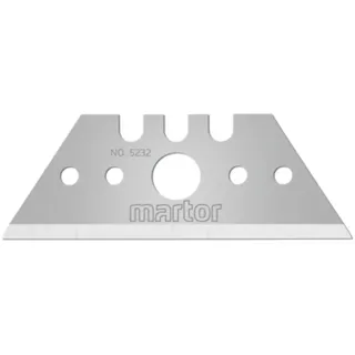 Martor 10 x Trapezklinge, Ersatzklingen Cuttermesser, Sicherheitsmesser, 19 mm, Scharf, Im Spender, 2-Fach Nutzbar, Nr. 5232