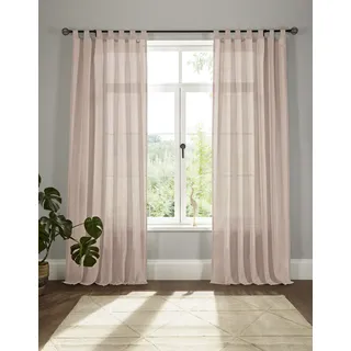 Vorhang OTTO HOME "Elby 1" Gr. 4, rosa, B:142cm H:245cm, Jacquard, Baumwolle, Polyester, Gardinen, Vorhang, transparent, basic, monochrom, bis 295 cm Länge