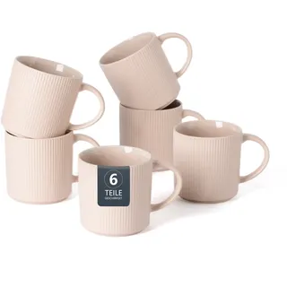 OTTO home Kaffeetasse 0,46 l Rosa 6 St.