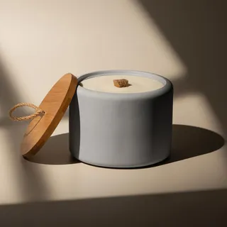 Wachsfeuer aus Beton | Ø15cm | Betonkerze | Terassenfeuer | Windlicht | Dauerkerze | Schmelzlicht | Hergestellt in Österreich | Modell "Bromo"