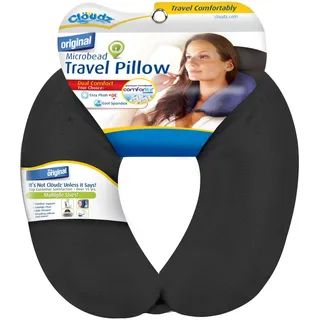 Cloudz Microbead Travel Neck Pillow - Black by