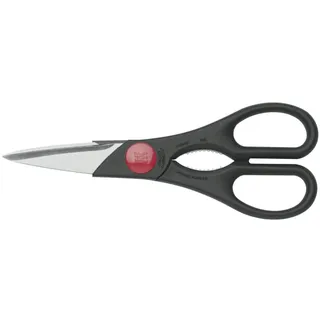 Zwilling Twin L Vielzweckschere, Küchenschere für Rechts- und Linkshänder, Rostfreier Spezialstahl, Schwarz