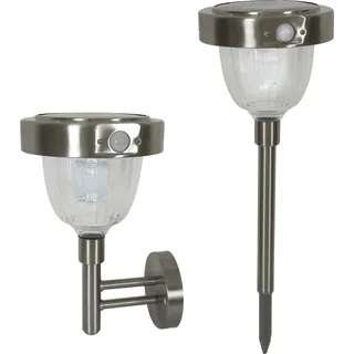 Näve Leuchten LED Solarleuchte mit LED Platine LED Solarleuchte mit LED Platine Solar-Außenwand + Erdspiess m.Beweg.melder