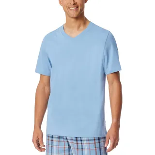 Schiesser Herren Schlafshirt Kurzarm V-Ausschnitt - Mix + Relax