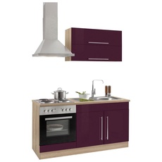 Bild Küchenzeile »KS-Samos«, mit E-Geräten, Breite 160 cm, lila