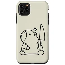 Hülle für iPhone 11 Pro Max Capybara und Messer