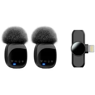 Lippa Dual Wireless Wind Protected Microphone With Lightning Connector