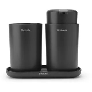 Brabantia Badezimmer-Set, Dunkelgrau, Set of 3