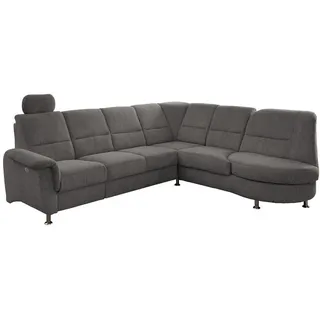 Livetastic Ecksofa , Graubraun , Textil , Uni , Ottomane rechts, L-Form , 275x236 cm , Made in Eu , Relaxfunktion, seitenverkehrt erhältlich, Rücken echt, USB-Anschluss, Herz-Waage-Funktion, USB-C-Anschluss , Wohnzimmer, Sofas & Couches, Wohnlandschaften, Ecksofas