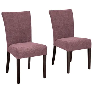 Home affaire Esszimmerstuhl »Queen« (Set) 2 Stk.Beine aus massiver Buche, wengefarben lackiert, Polsterstuhl, rot