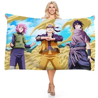 Anime Naruto Uzumaki Sasuke Strandtuch Kakashi Hy?ga Badetücher Kinder Pool Handtuch - Naruto 05 - 140x180cm