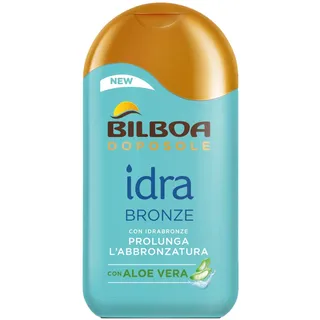 Bilboa After Sole Feuchtigkeitsspendende Hydrabronze, frische Wirkung, ideal für die Verlängerung der Bräunung, spendet Feuchtigkeit und macht die Haut weich, ideal für alle Hauttypen, 200 ml