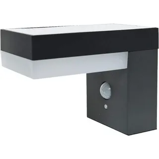 EDM Wandleuchte Solar 400 lm 13,0 cm inkl. Bewegungsmelder schwarz