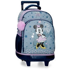 Disney Minnie Style Kompakter Rucksack 2 Rollen Blau 32x43x21 cm Polyester 28,9L