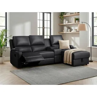 OTTO home Eckcouch Polyester 3-Sitzer Schwarz