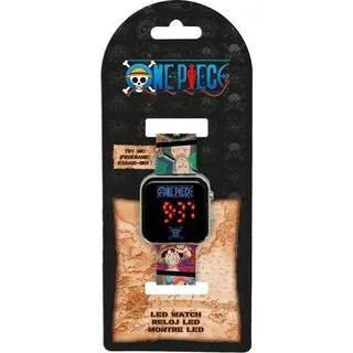 LED Kinderuhr One Piece, Digitaluhr, Datumsanzeige, Inklusive CR2032 Batterie, Ab 4 Jahren, One Piece Charakter