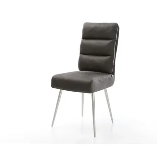 DeLife Esszimmerstuhl Pela-Flex Mikrofaser anthrazit