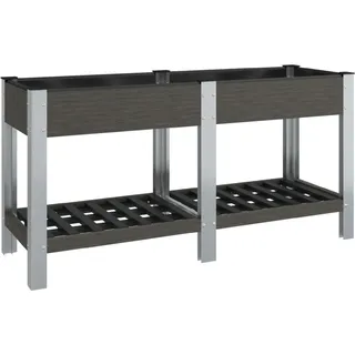 vidaXL Garten-Hochbeet mit Ablage Grau 150x50x75 cm WPC - Grau