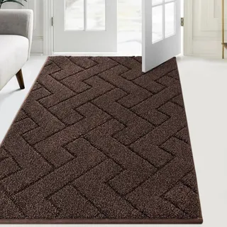 FCSDETAIL Schmutzfangmatte Innen 86 x 150 cm, rutschfeste Fußmatte, waschbar Sauberlaufmatte, absorbierend Türmatte, Fussmatte Teppich für Hund, Eingang, Haustür & Flur
