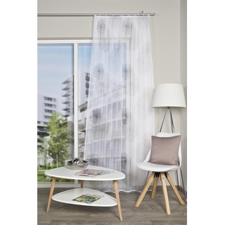 Home fashion Rawlins Vorhang Kräuselband 140x175 cm grau