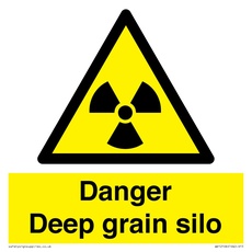 Danger Deep Grain Siloschild – 150 x 150 mm – S15
