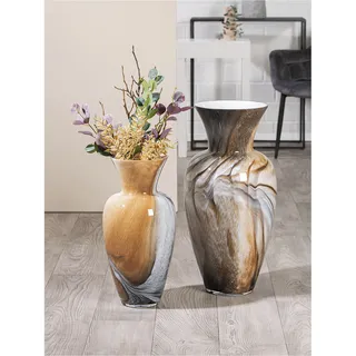 Bodenvase GILDE "Vase "Draga" H. 50,0 cm", braun, B:25cm H:50cm T:25cm, Glas, Vasen, Bodenvase