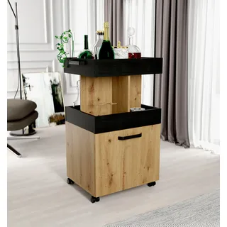 FORTE Barschrank »Homebar« Höhe ca. 88 cm, schwarz