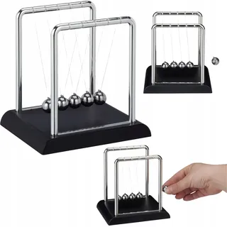 Relaxdays Relaxdays, Deko Objekt, Newton Pendel 13,5 x 11.5 x 13.5 cm)