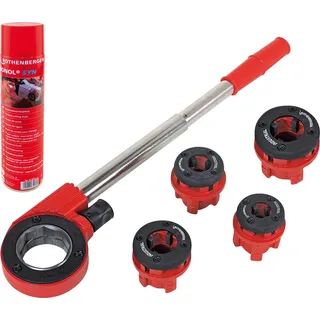 Rothenberger Industrial SuperCut Premium Gewindeschneidkluppensatz inkl. RONOL SYN 600 ml im Koffer - 1000004701