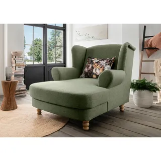 Home Affaire Loveseat Tassilo 121 x 107 x 147 cm grün mit Kissen
