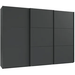luma-home Schwebetürenschrank 3-türig 300 x 216 x 65 cm Schwarz