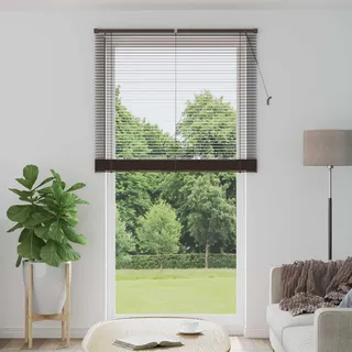 Venezianische Jalousie Dunkelbraun mit Muster 213 x 110 cm PVC - Braun