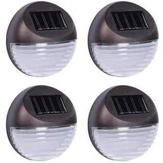 Haushalt International 4 x LED Strahler Leuchte Zaunbeleuchtung Solar Lampe Wandleuchte Außenleuchte
