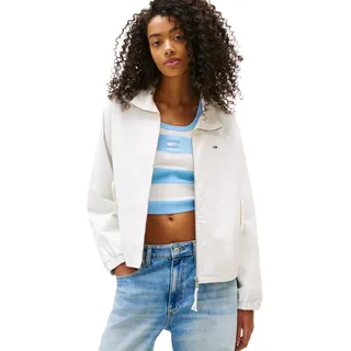 Tommy Jeans Damen Tjw Reg Zip Cotton Jacket Ext Dw0dw20526 Andere, White (Ecru), 5XL Große Größen EU