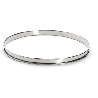 De Buyer - Runder Tortenring aus Edelstahl - Durchmesser 24 cm, Höhe 2 cm - 3091.24N, Silber