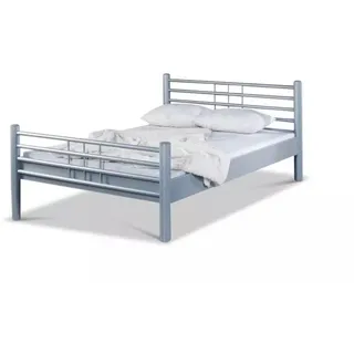 Metallbett Lea – 100 x 220 cm / silbergrau