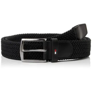 Tommy Hilfiger Herren Gürtel Denton Elastic Gewebt, Schwarz (Black), 95 cm
