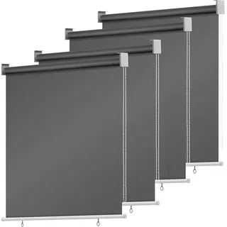 Jopassy Senkrechtmarkise 140 x 140cm Balkonmarkise Sonnenschutz, UV-bestaendige Vertikalmarkise, Windschut und Sichtschutz, aus Metall und Polyester,Anthrazit - Grau