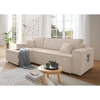 OTTO home Eckcouch Cord 2-Sitzer Beige