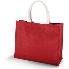 Kimood, Handtasche, Jute Strandtasche  (2 Stückpackung), Rot