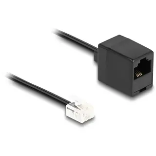 DeLock Telefonkabel RJ11 Stecker zu RJ45 Buchse schwarz 3 m