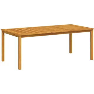 vidaXL Gartentisch 200/100/74 Cm Massivholz Akazie , Braun , Holz , Rechteckig,rechteckig , Säule , 100x74x200 cm , Gartenmöbel, Gartentische