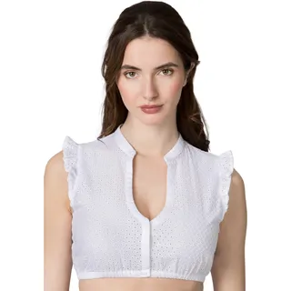 Stockerpoint Dirndlbluse Melania I Größe 30-44 I Damen Bluse in elegantem Design mit V-Ausschnitt & Flügelärmeln I Bequem & pflegeleicht I Perfekt für Trachten & Festlichkeiten