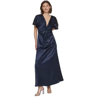 Vila Sittas Kurzarm Langes Kleid - Navy Blazer - 36