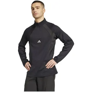 Adidas Tech Apparel Halbreißverschluss-sweatshirt - Black / Carbon - L