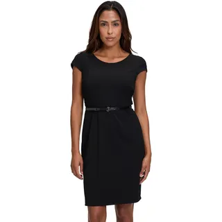 Betty & Co Damen Etuikleid mit Gürtel 38, Schwarz