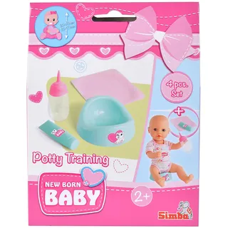 Simba Puppenflasche New Born Baby Töpfchen Training Set weiß 105560508