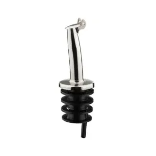 Westmark 2 Spirituosen-/Öl-/Essig-Ausgießer für Flaschen, mit Kläppchen, mit Luftröhrchen, Metall/rostfreier Edelstahl, Kunststoffkorken, Inox Gastro, Silber, 46822280